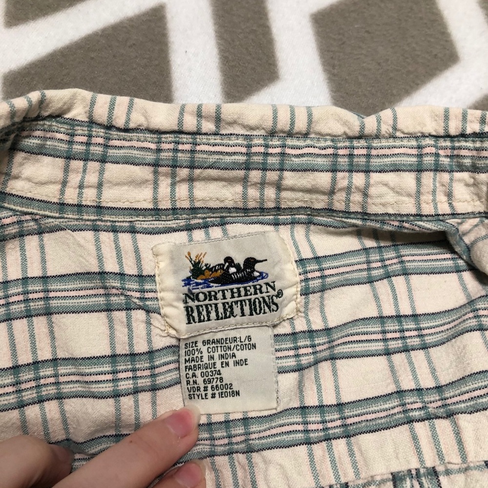 Northern Reflections Button Down Plaid Medium - image 8